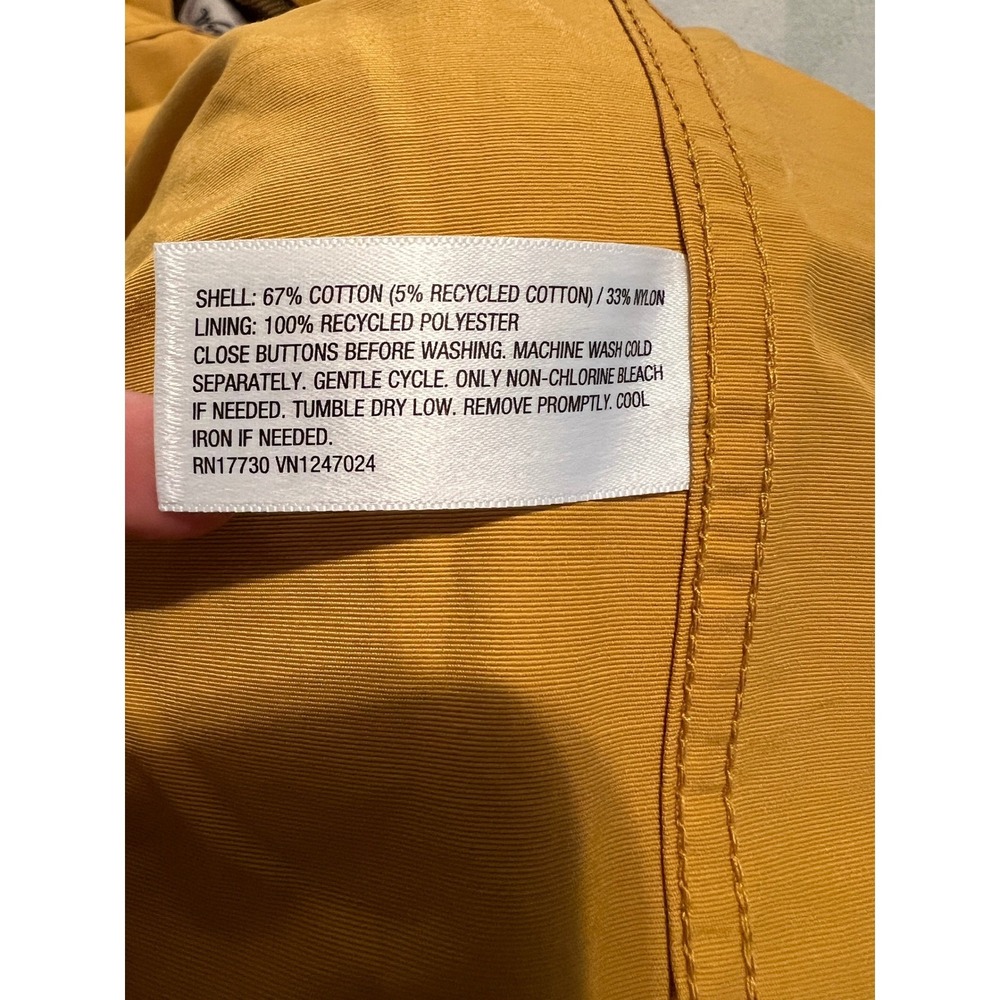 Woolrich Womens Mustard Yellow Utility Button Up Shirt L NWT - Picture 7 of 8
